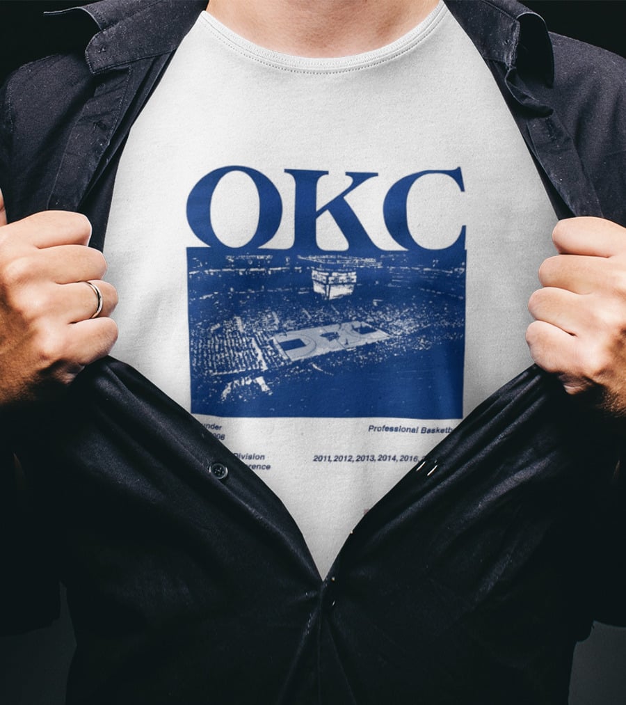 Oklahoma City Thunder Basketball Team OKC Thunder Nike NBA T-Shirt