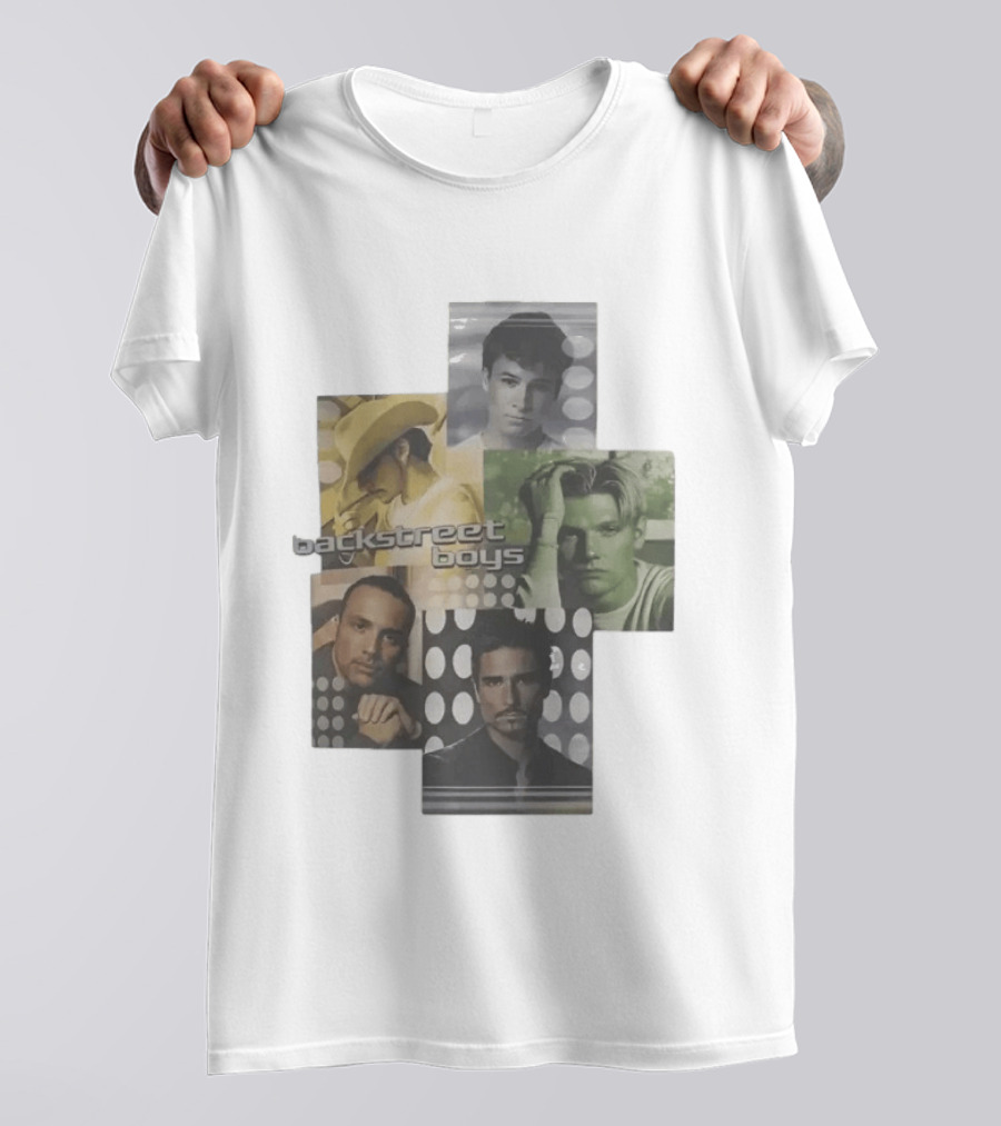 Backstreet Boys 2000 Era Original Justin Bieber Style Collage T-Shirt