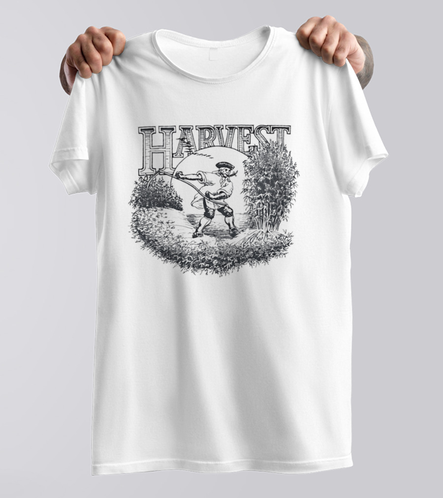 Washington Weed Harvest Vintage Farmer Illustrative T-Shirt