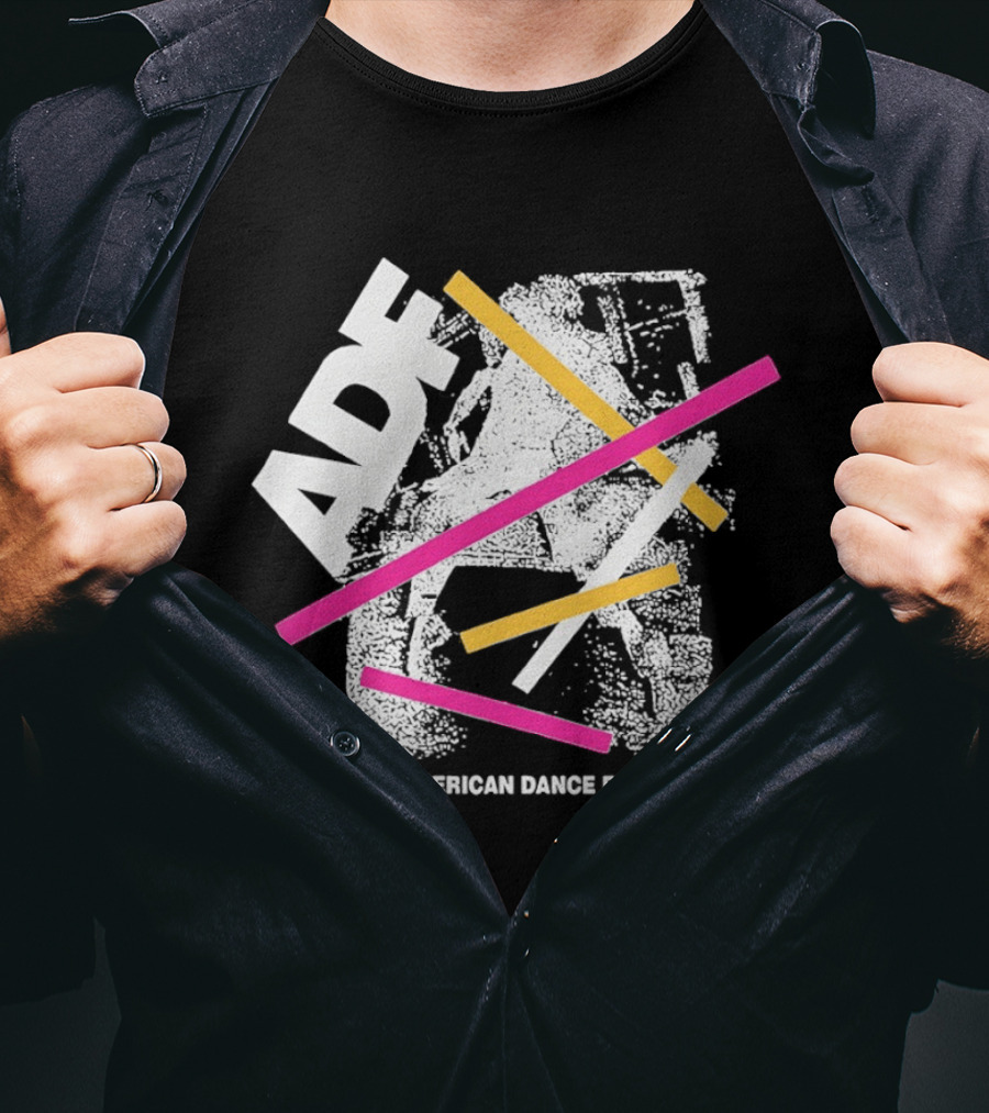 ADF 1986 American Dance Festival Bold Geometric Stripes T-Shirt