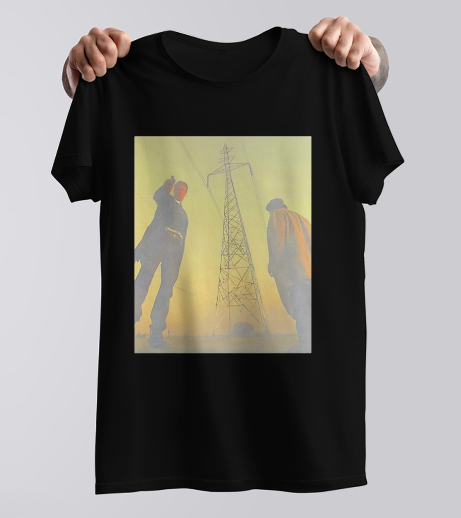 Brad Pitt Se7en Movie Scene With Gunpoint And Power Lines T-Shirt