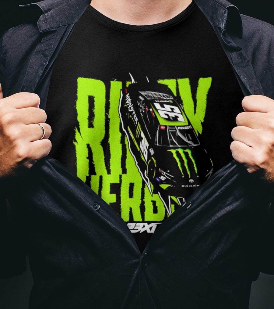 Riley Herbst No 35 Toyota Camry Monster Energy Racing 23XI NASCAR T-Shirt