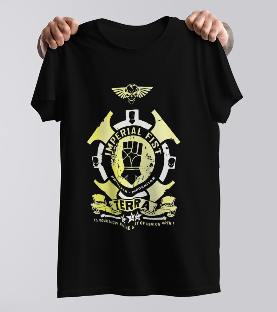 Imperial Fist Honor Terra Skull Emblem Icon Wings T-Shirt