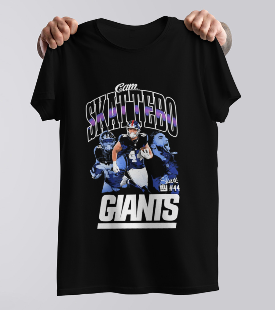 Giant Skattebo Giants Football Blue Sports Team #34 T-Shirt