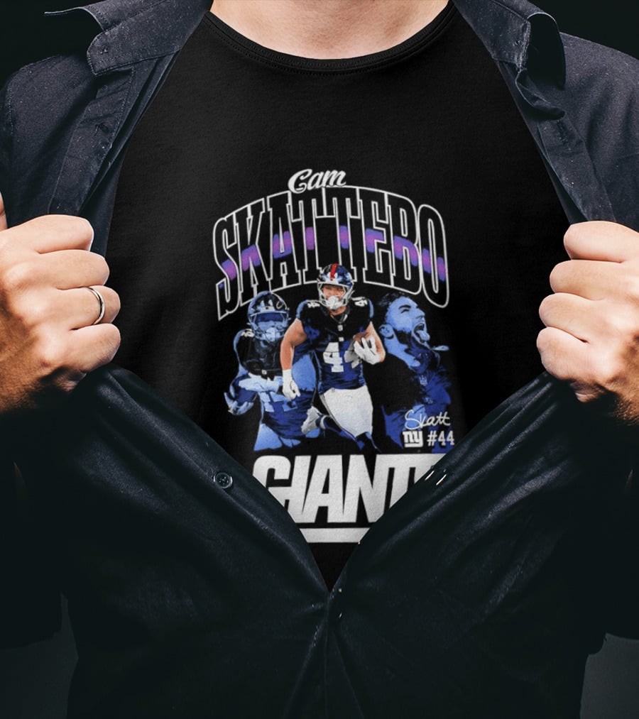 Giant Skattebo Giants Football Blue Sports Team #34 T-Shirt