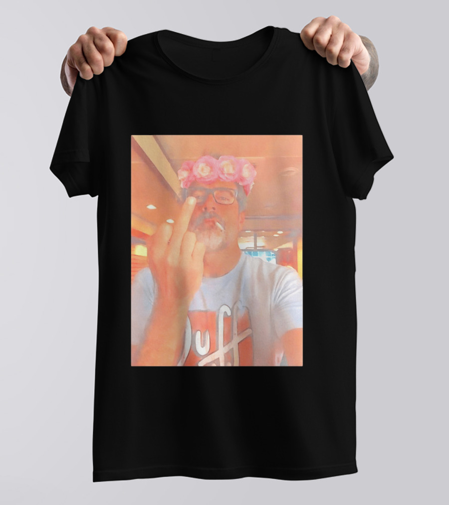 Jeffrey Dean Morgan The Walking Dead Negan Roses And The Middle Finger T-Shirt