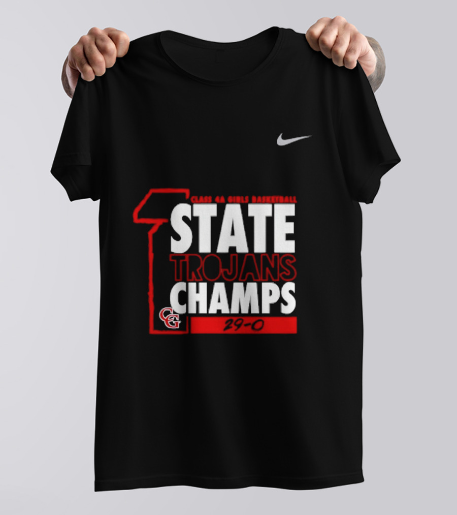 Center Grove Trojans Girls Basketball Class 4A State Champs 29 0 Nike T-Shirt