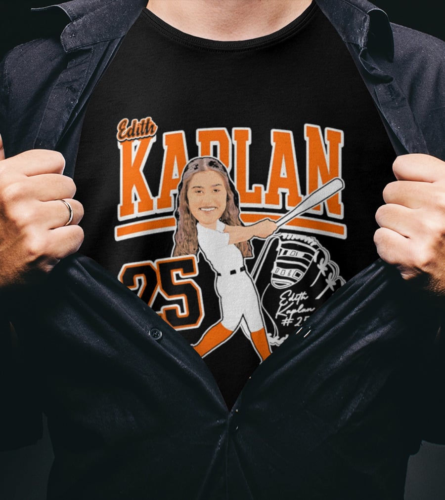 Edith Kaplan Virginia 25 Softball Caricature #25 T-Shirt