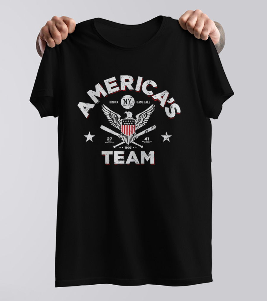 America's Team Eagle Baseball 1941 Yankees T-Shirt