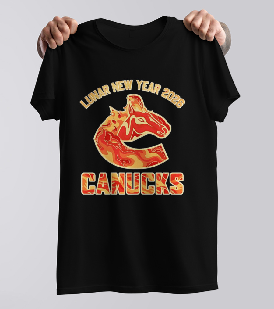 Lunar New Year 2026 Vancouver Canucks Horse T-Shirt