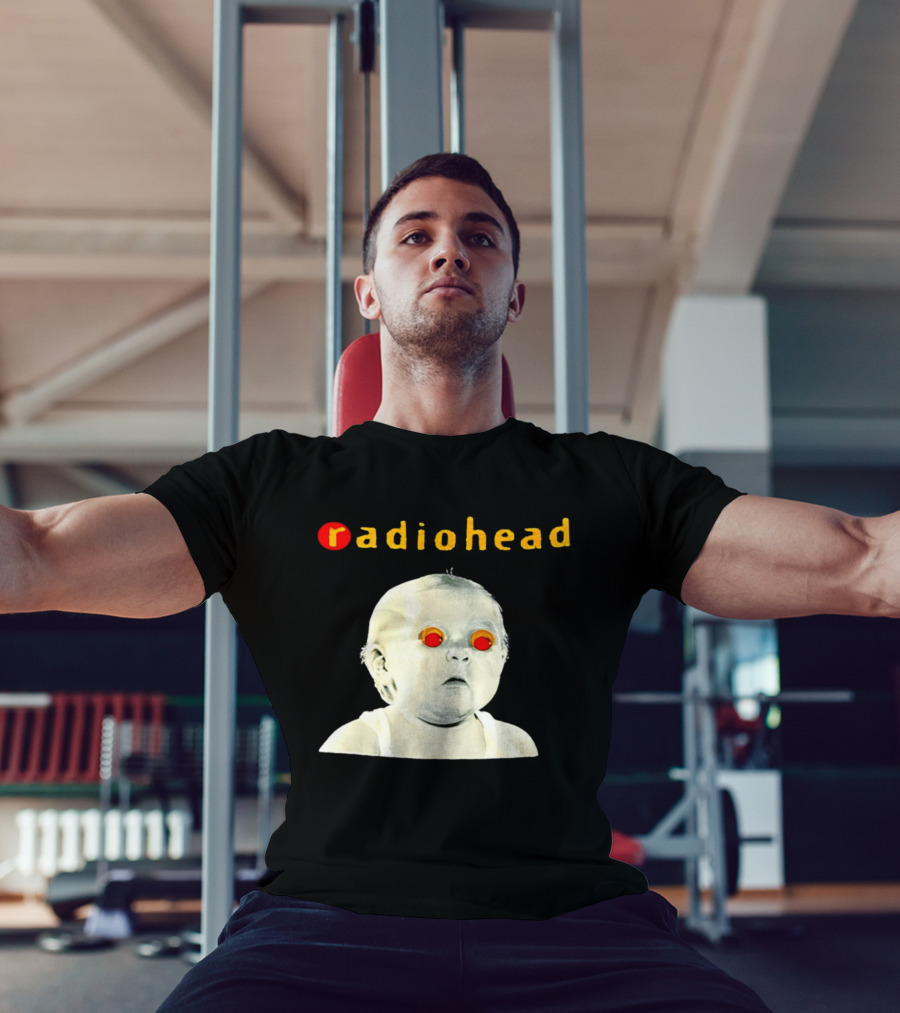 Radiohead Red Eyes Baby Face With Creepy Expression T-Shirt