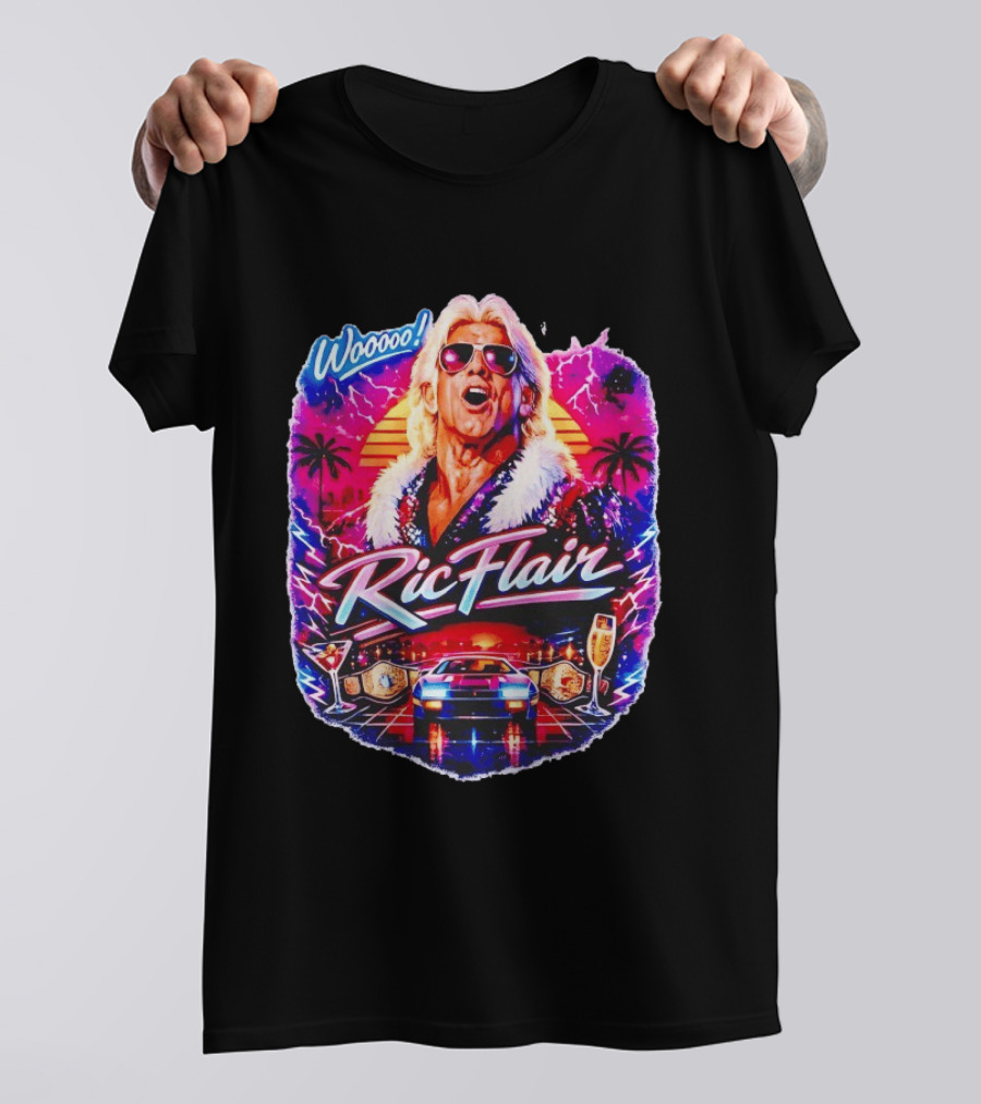 Ric Flair 80s Retro Style Woo Wrestling Legend Vintage Vibes T-Shirt