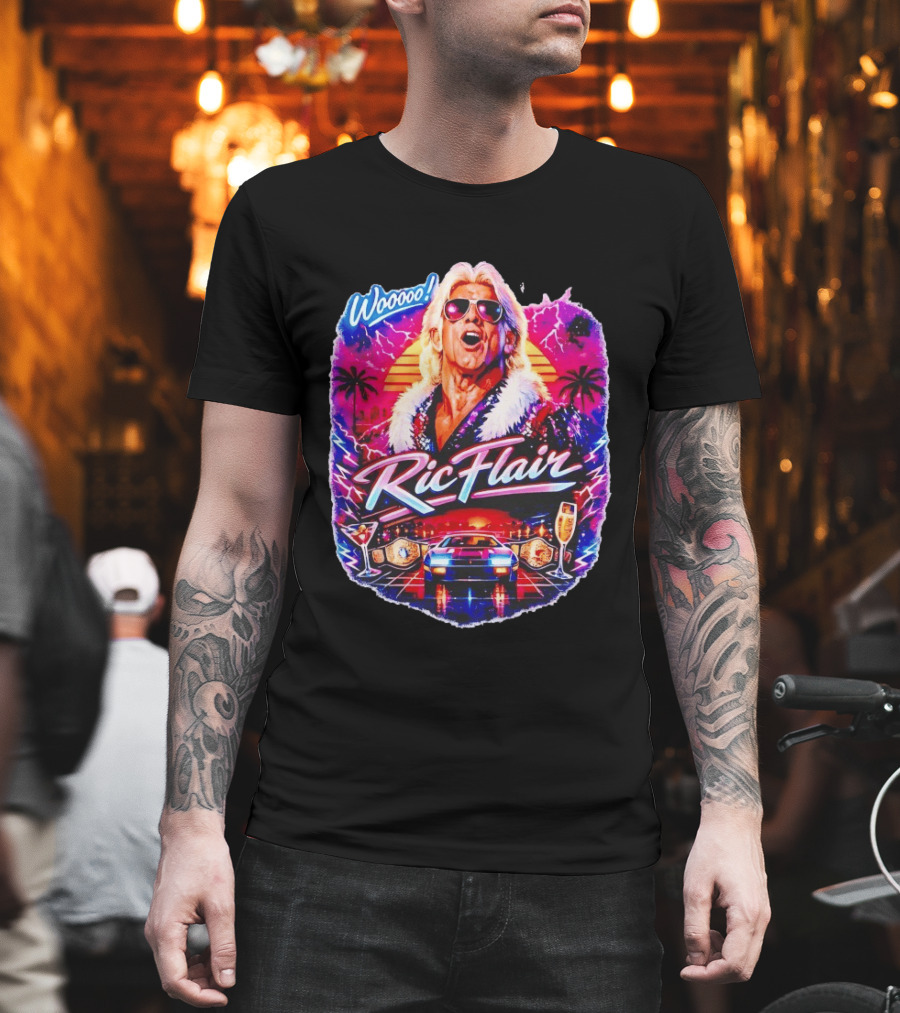 Ric Flair 80s Retro Style Woo Wrestling Legend Vintage Vibes T-Shirt