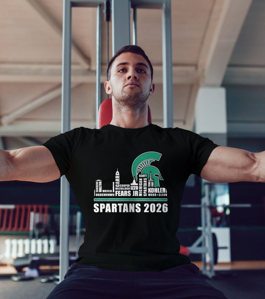 Michigan State Spartans Skyline 2026 Kohler Scott Fears Jr Walker T-Shirt