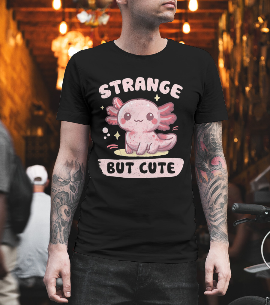 Strange But Cute Axolotl Cartoon T-Shirt
