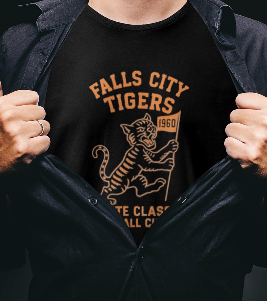 Falls City Tigers State Class B Football Champs Flag 1960 T-Shirt