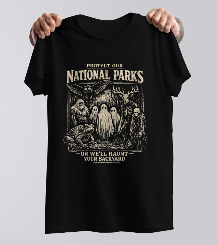 Protect Our National Parks Haunted Animal Spirits Threaten Your Backyard T-Shirt