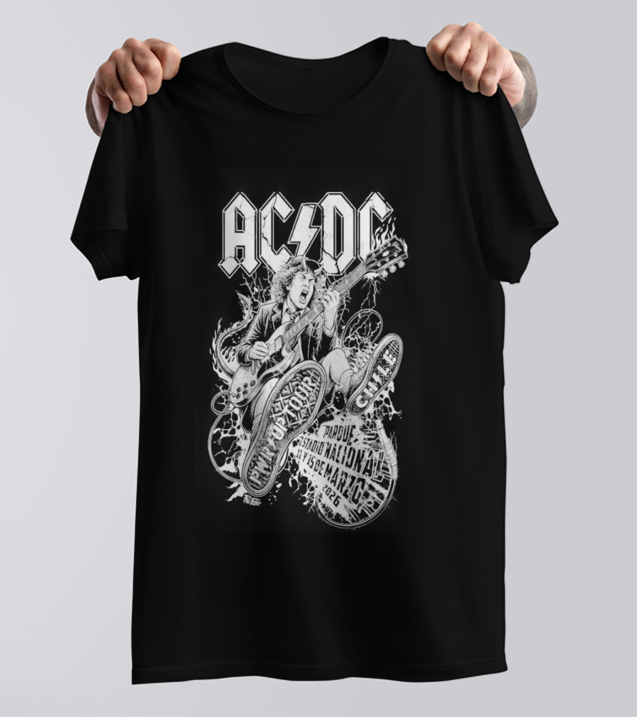 AC DC Estadio Nacional Chile March 11 15 2026 Tour T-Shirt