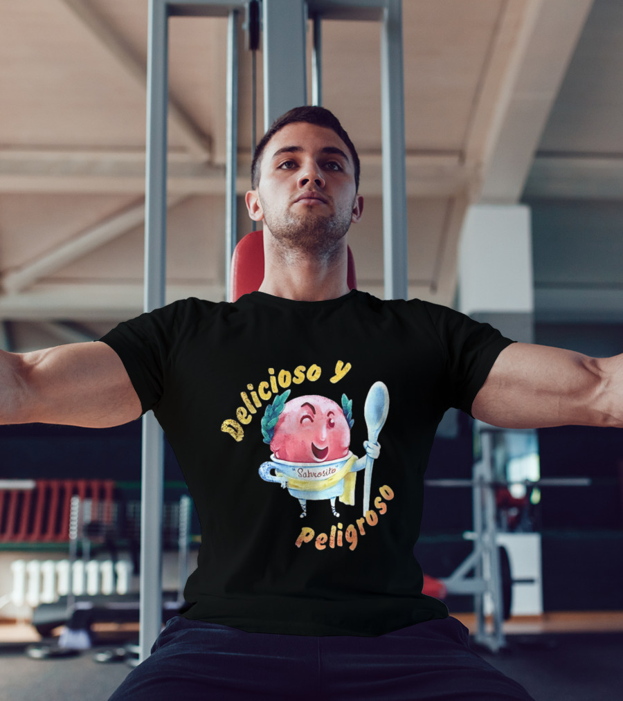 Delicioso Y Sabrosito Peligroso Helado Sonriente Dibujos Animados Cucharón T-Shirt
