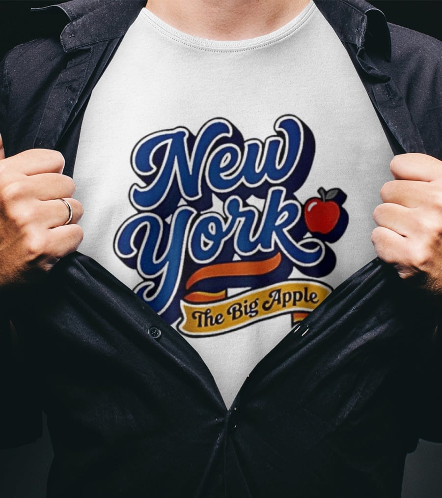 New York The Big Apple Classic Red Apple T-Shirt
