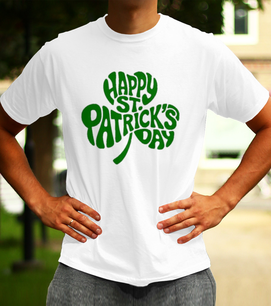 Happy St. Patrick's Day Green Clover Shamrock Celebration T-Shirt