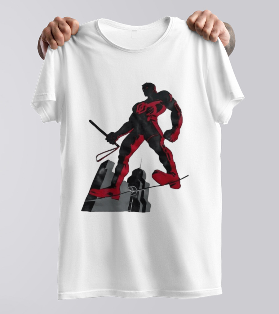 Daredevil Marvel Red Superhero Cityscape T-Shirt
