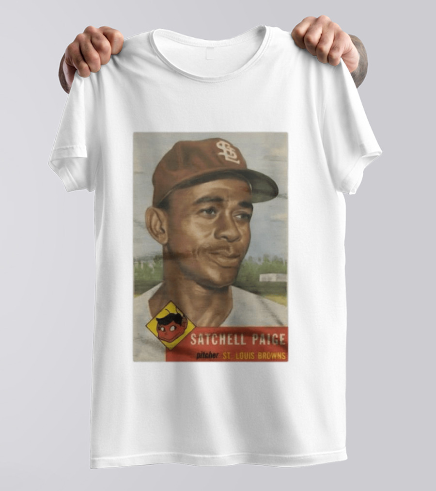 Satchell Paige St. Louis Browns Pitcher Vintage Baseball Card T-Shirt