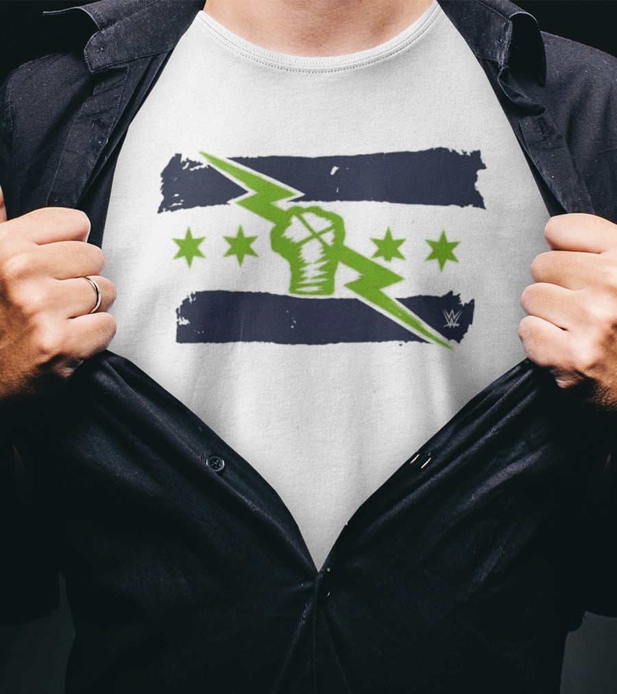 Seattle Is The Best In The World Lightning Bolt Fist Stars T-Shirt