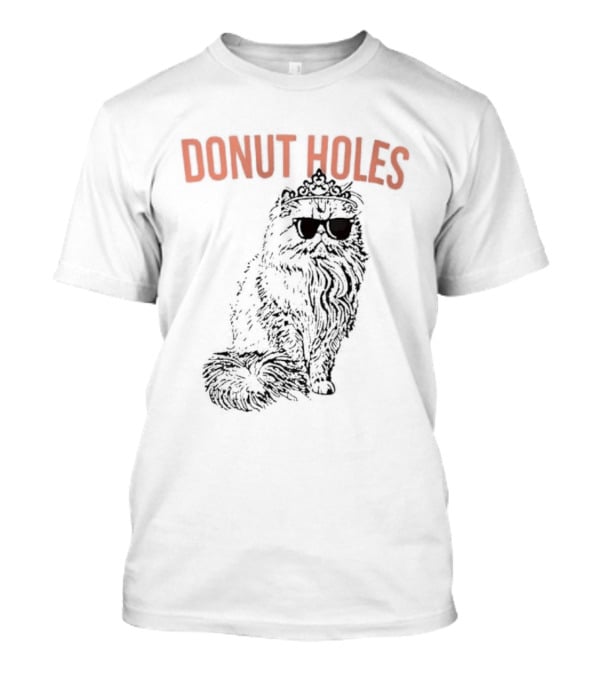 Donut Holes Persian Cat Sunglasses Crown T-Shirt