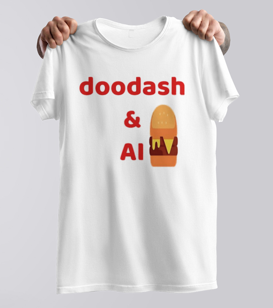 Doodash AI Burger Fast Food Delivery T-Shirt