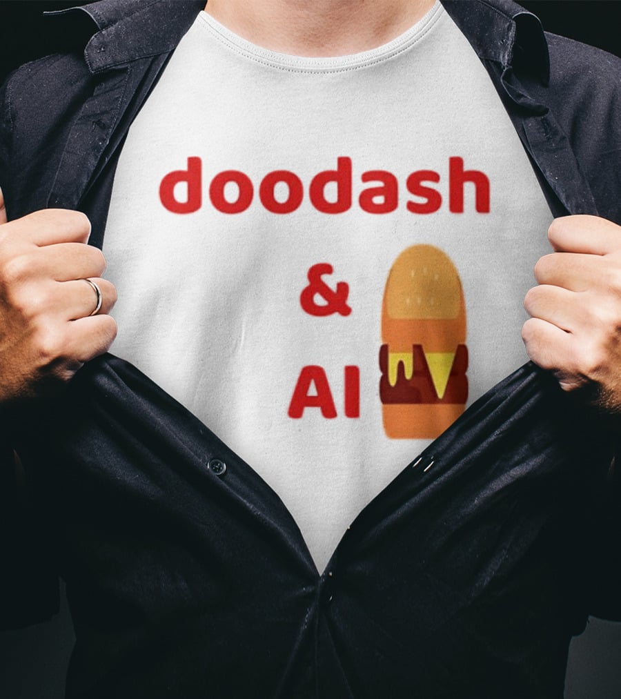 Doodash AI Burger Fast Food Delivery T-Shirt