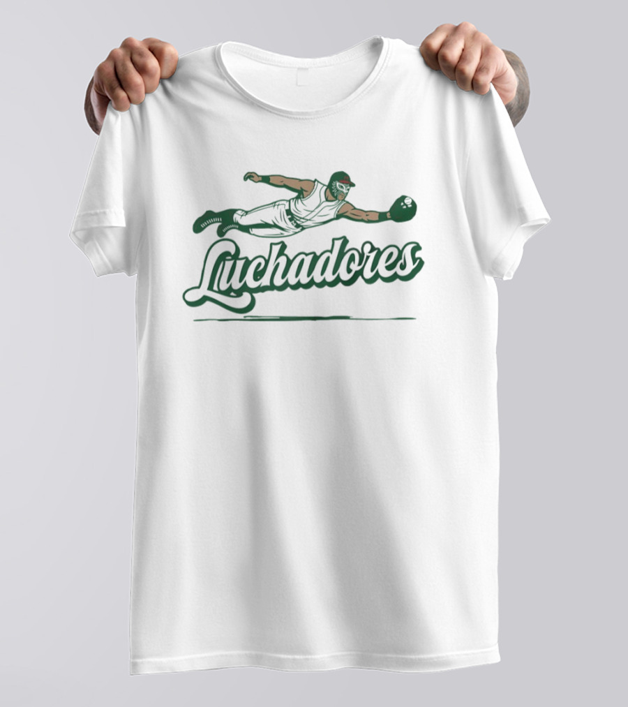 Luchadores Baseball Player Diving Catch T-Shirt