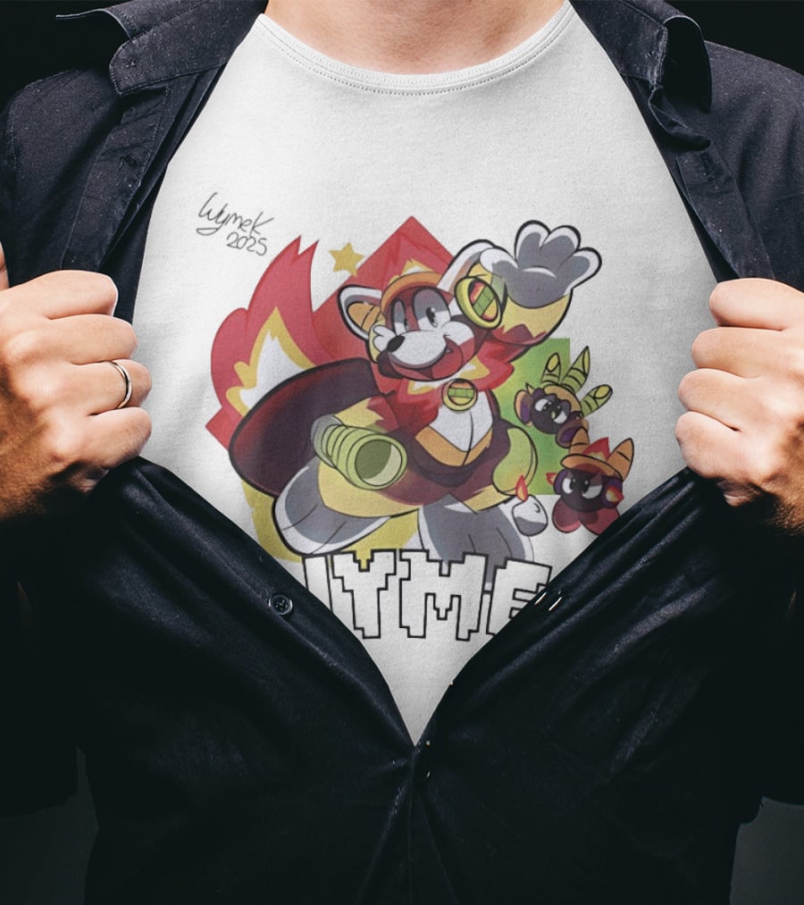 Wymek 2025 Hedgehog Character With Vibrant Colors And Companions T-Shirt