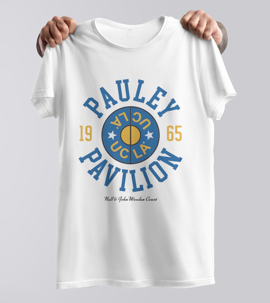 Pauley Pavilion UCLA 1965 Nell And John Wooden Court T-Shirt