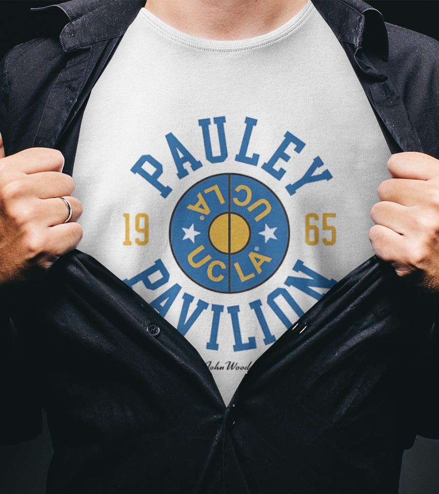 Pauley Pavilion UCLA 1965 Nell And John Wooden Court T-Shirt