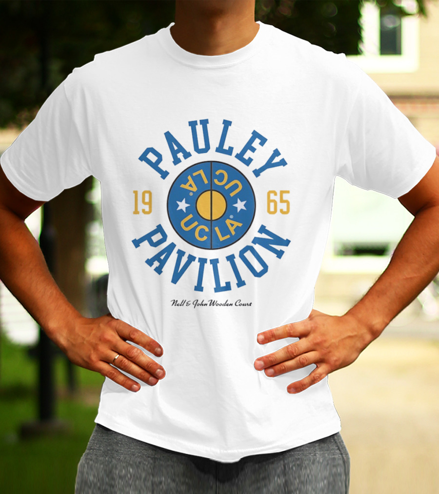 Pauley Pavilion UCLA 1965 Nell And John Wooden Court T-Shirt
