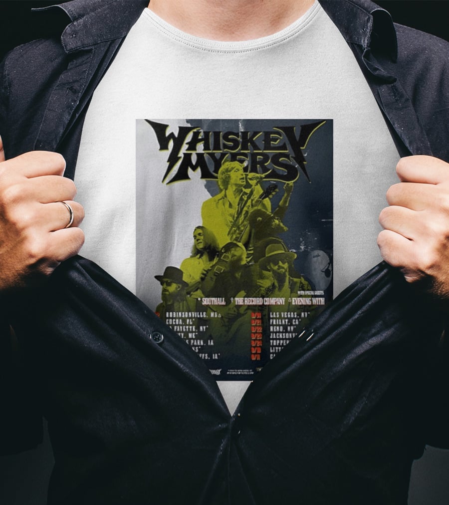 Whiskey Myers 2026 Tour North America Dates With Southall And The Record Company T-Shirt