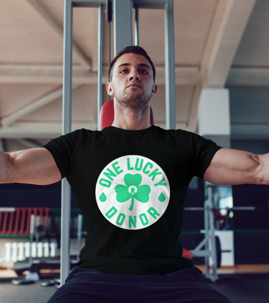 One Lucky Donor Clover Leaf Saint Patrick's Day T-Shirt