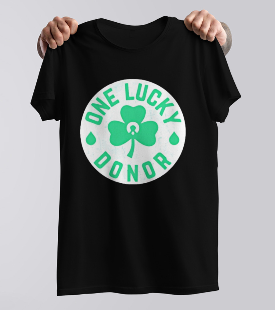 One Lucky Donor Clover Leaf Saint Patrick's Day T-Shirt