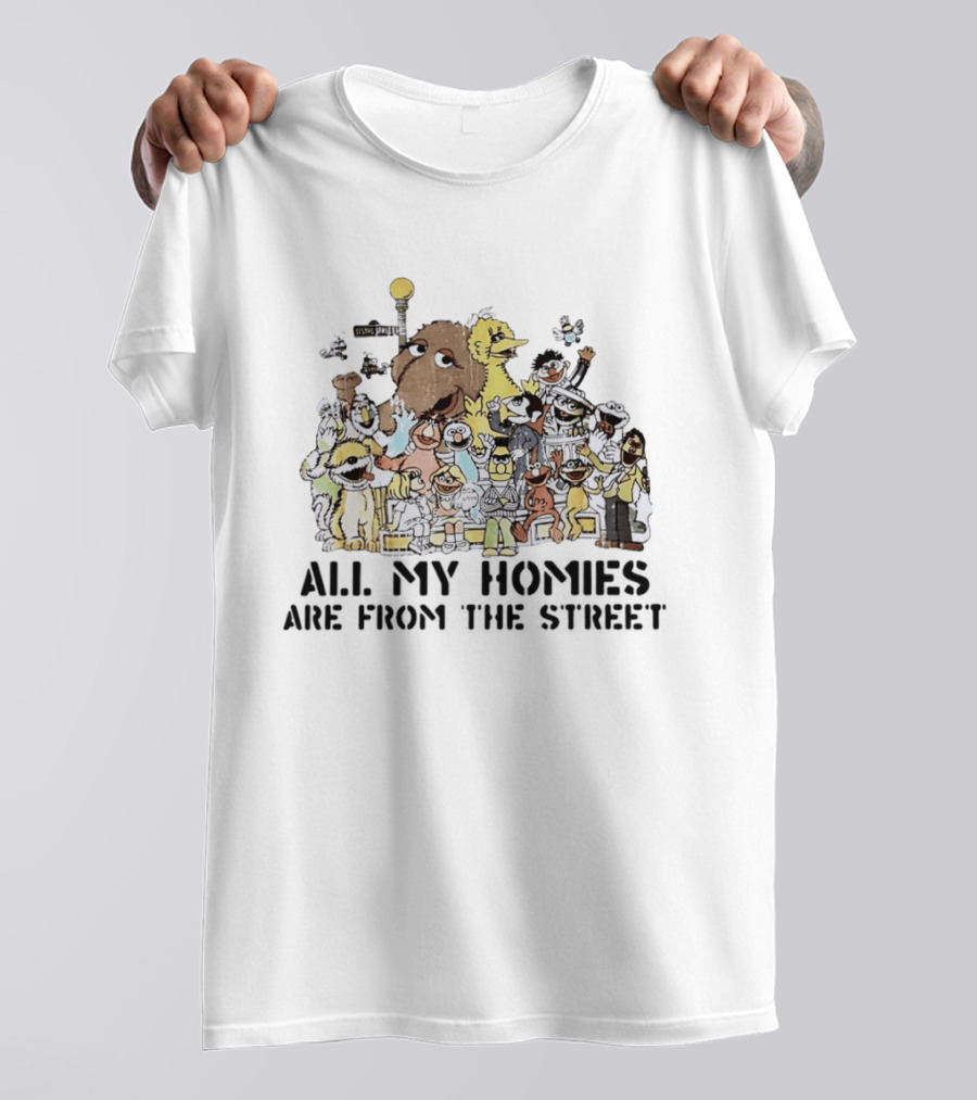 Sesame Street Homies Characters Group T-Shirt