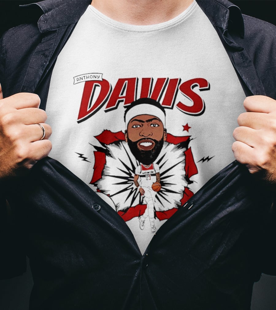 Anthony Davis Washington Wizards Cartoon Style Basketball Star T-Shirt