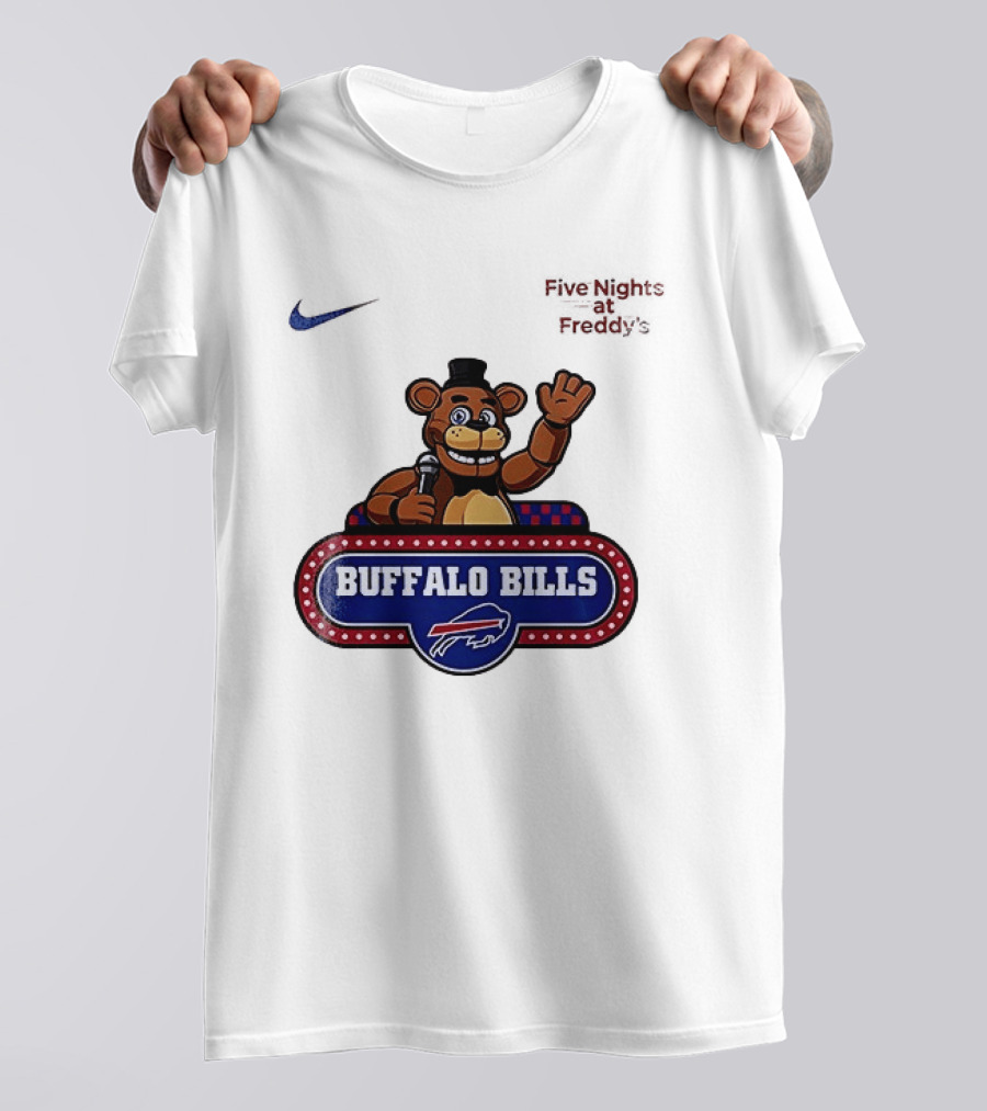 Buffalo Bills Five Nights At Freddy's Freddy Fazbear Collaboration T-Shirt