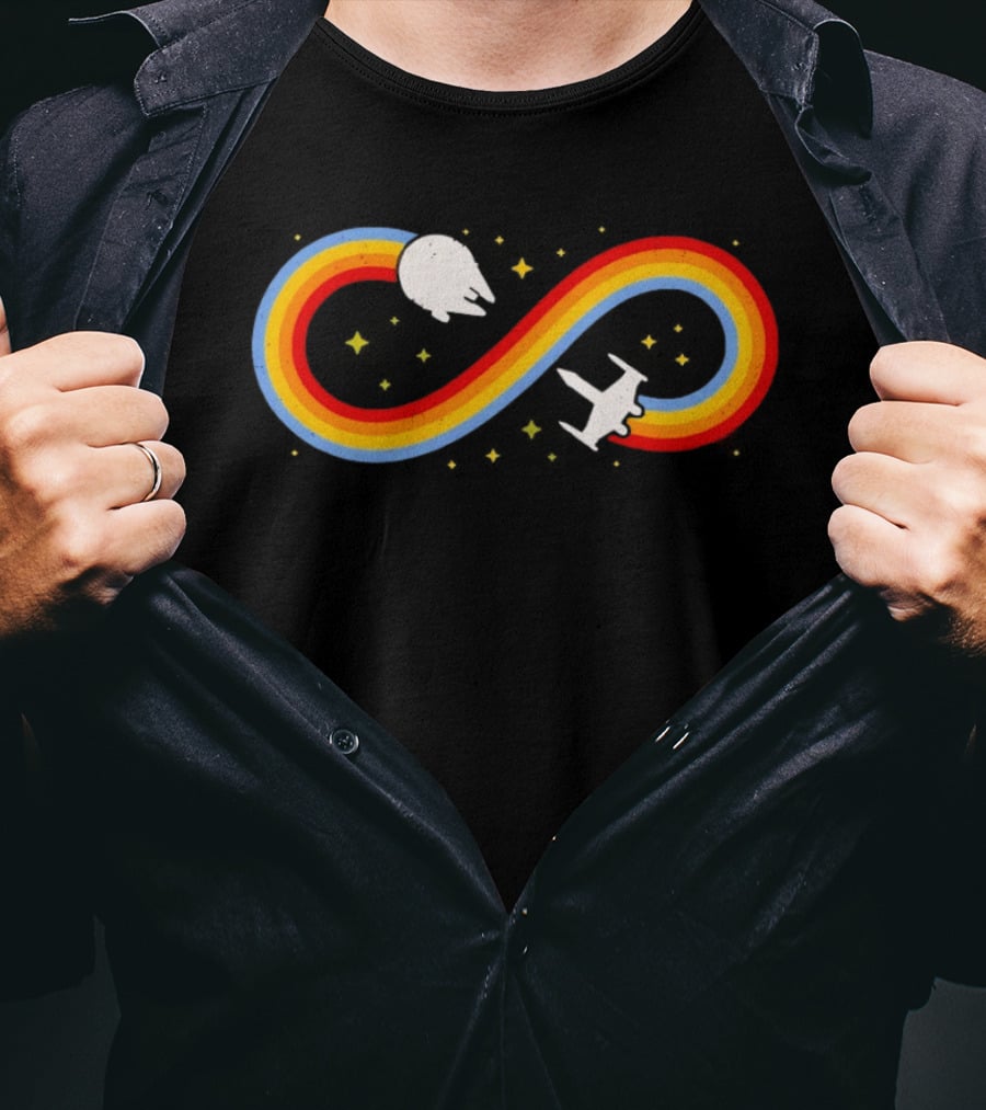 Endless Rainbow Infinity Space Journey T-Shirt