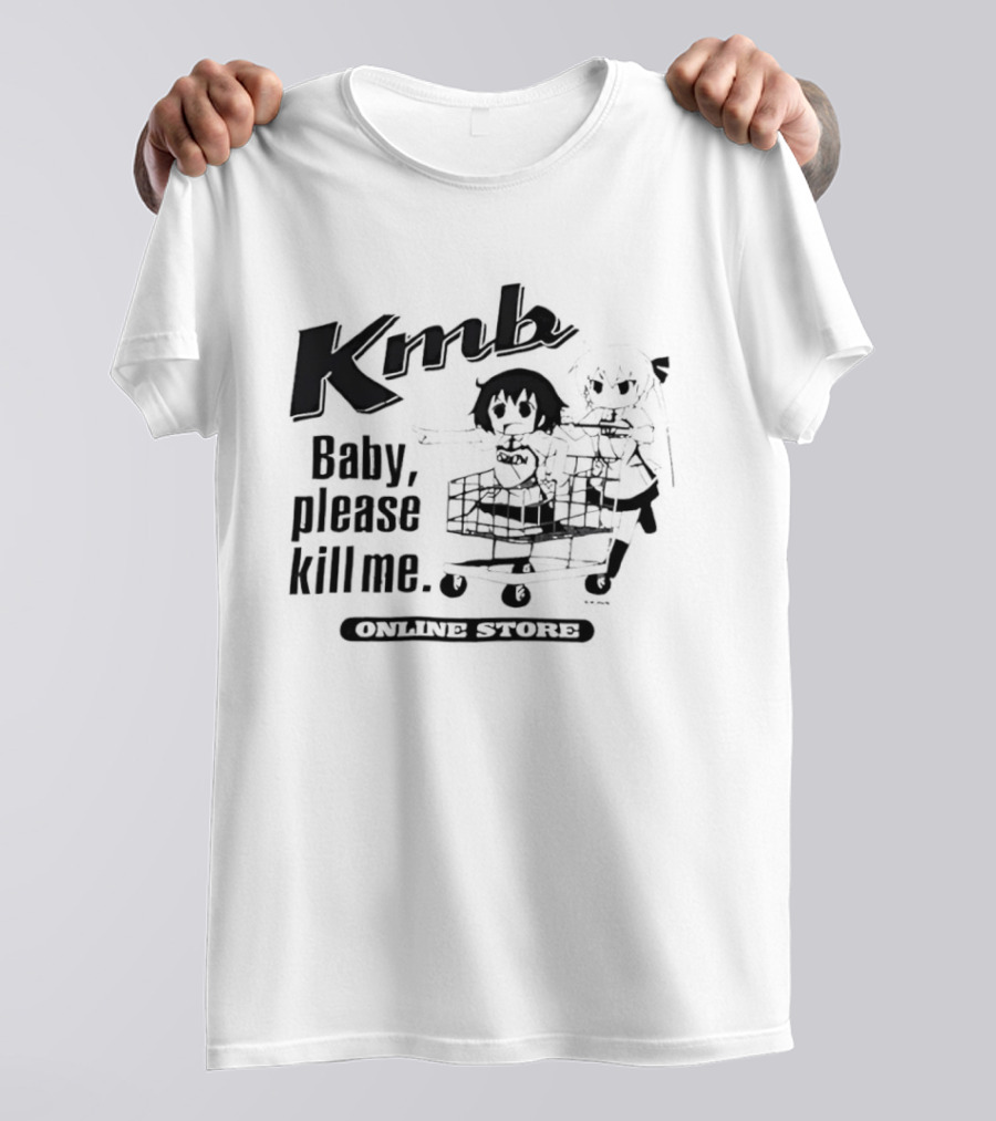 KMB Baby Please Kill Me Anime Cart Character Stylized Fun T-Shirt