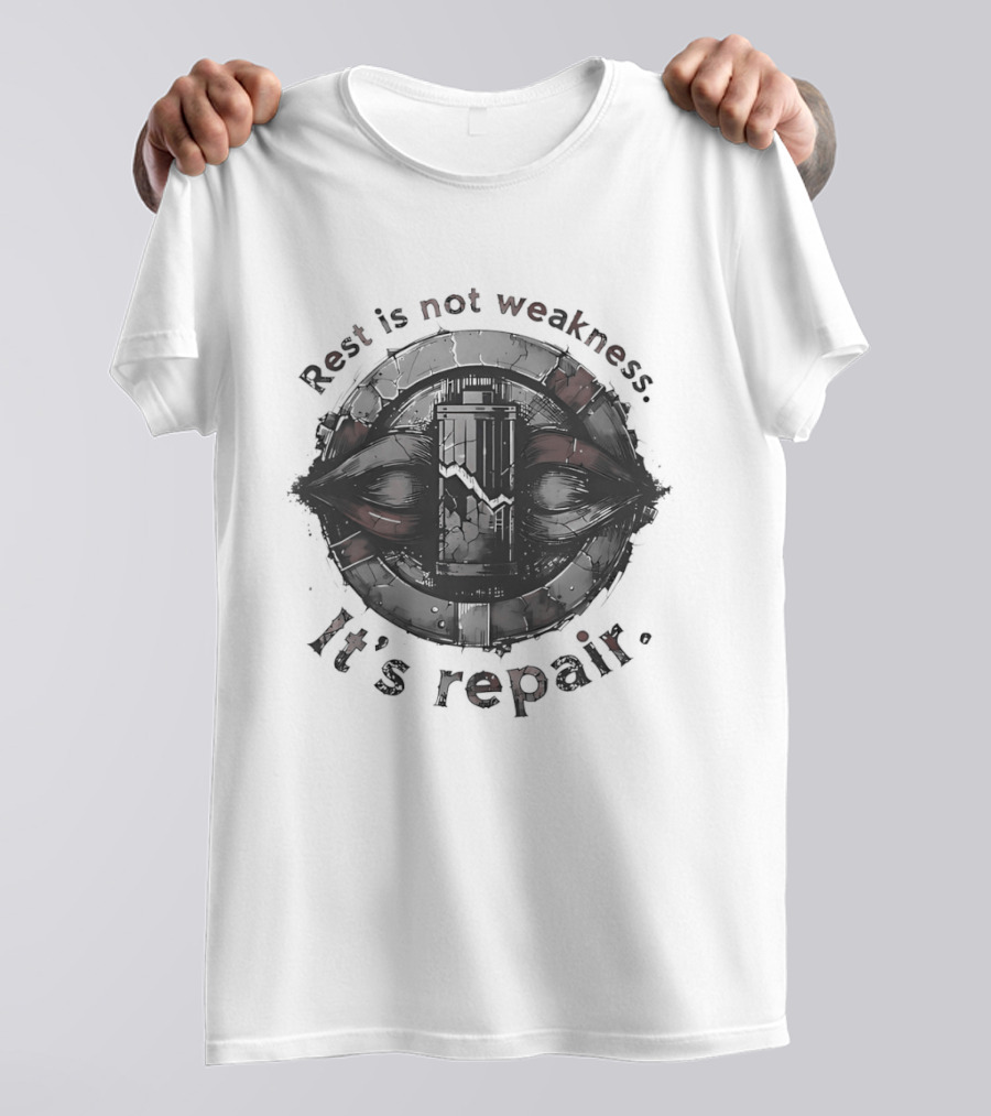 Rest Is Not Weakness It's Repair Empowerment Motivational Message T-Shirt