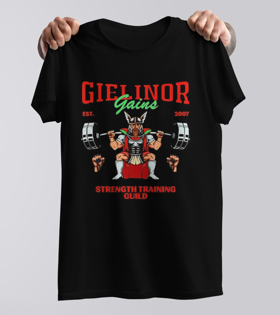 Gielinor Gains Strength Training Guild Fitness Warrior T-Shirt