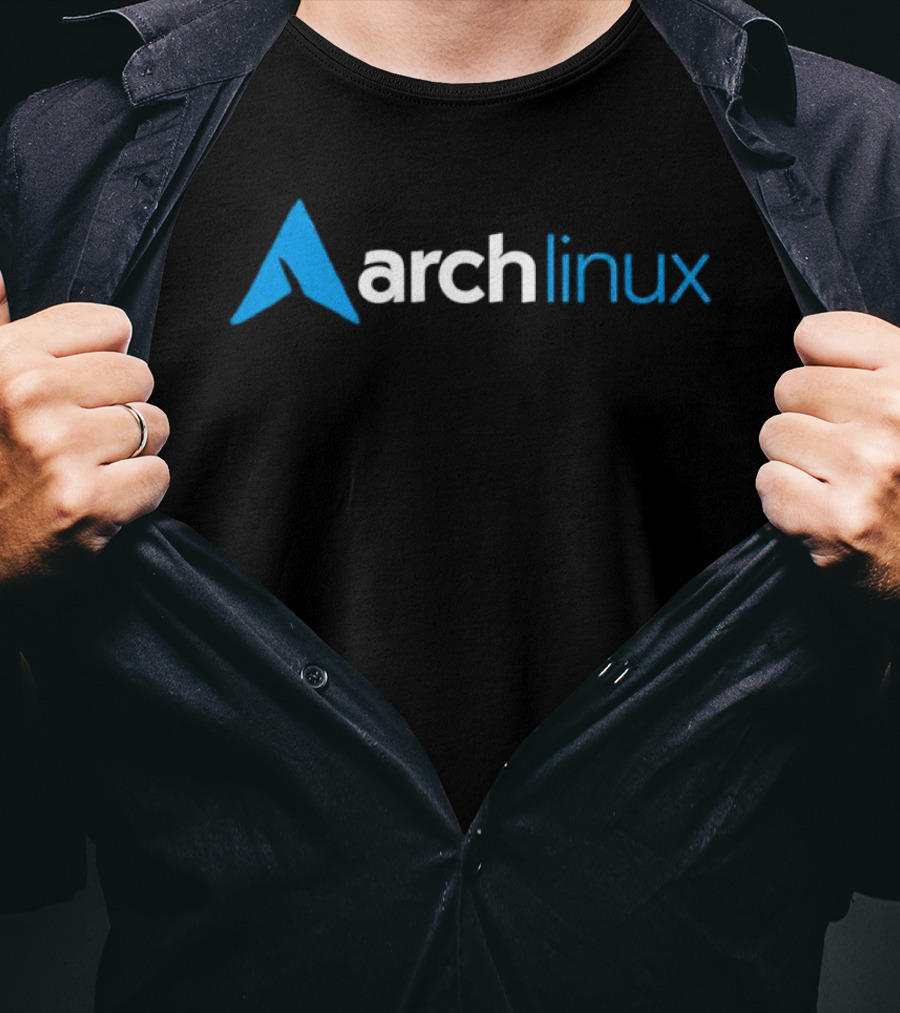 Archlinux Blue And White T-Shirt
