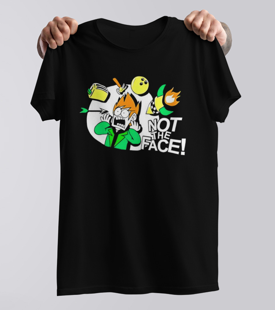 Eddsworld Not The Face Cartoon Humor Expression Colorful Characters T-Shirt
