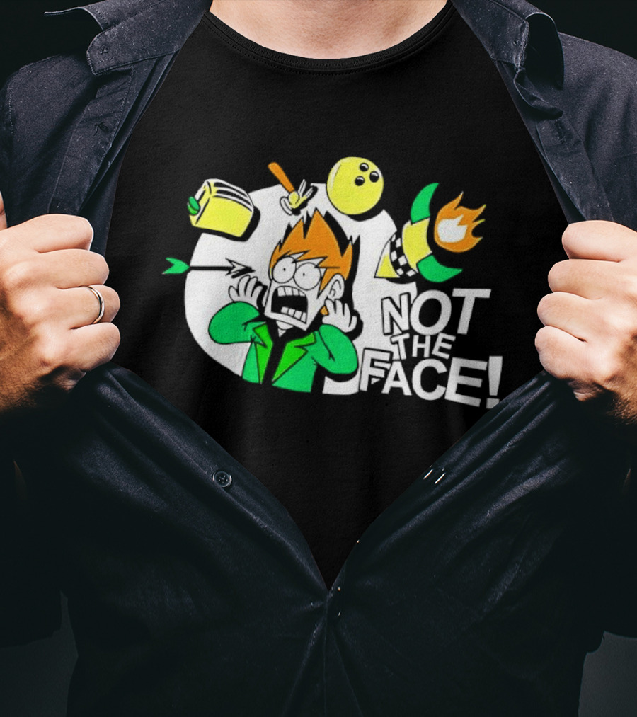 Eddsworld Not The Face Cartoon Humor Expression Colorful Characters T-Shirt