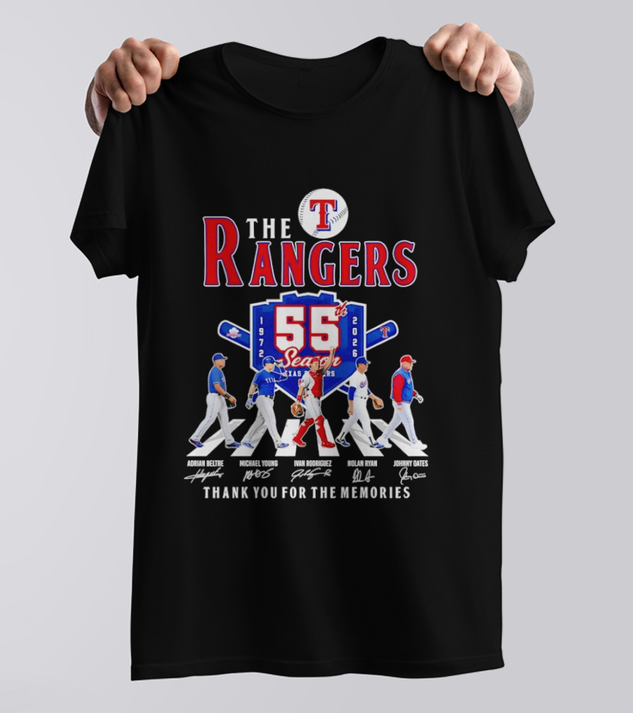 The Rangers 55th Season 1972 2026 Thank You For The Memories T-Shirt